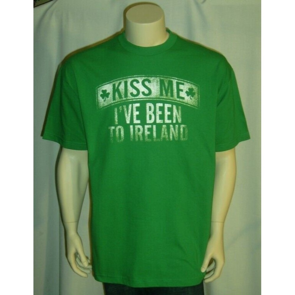 Kiss Me I've Been to Ireland T Shirt Mens Sizes 100% Cotton St Patty's Day
